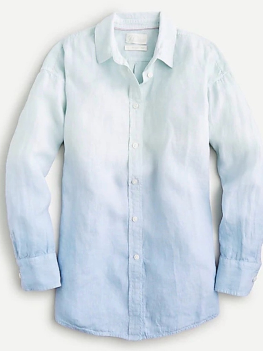 Jcrew NWOT Dip Dyed Baird McNutt 100% linen Button-Down Shirt